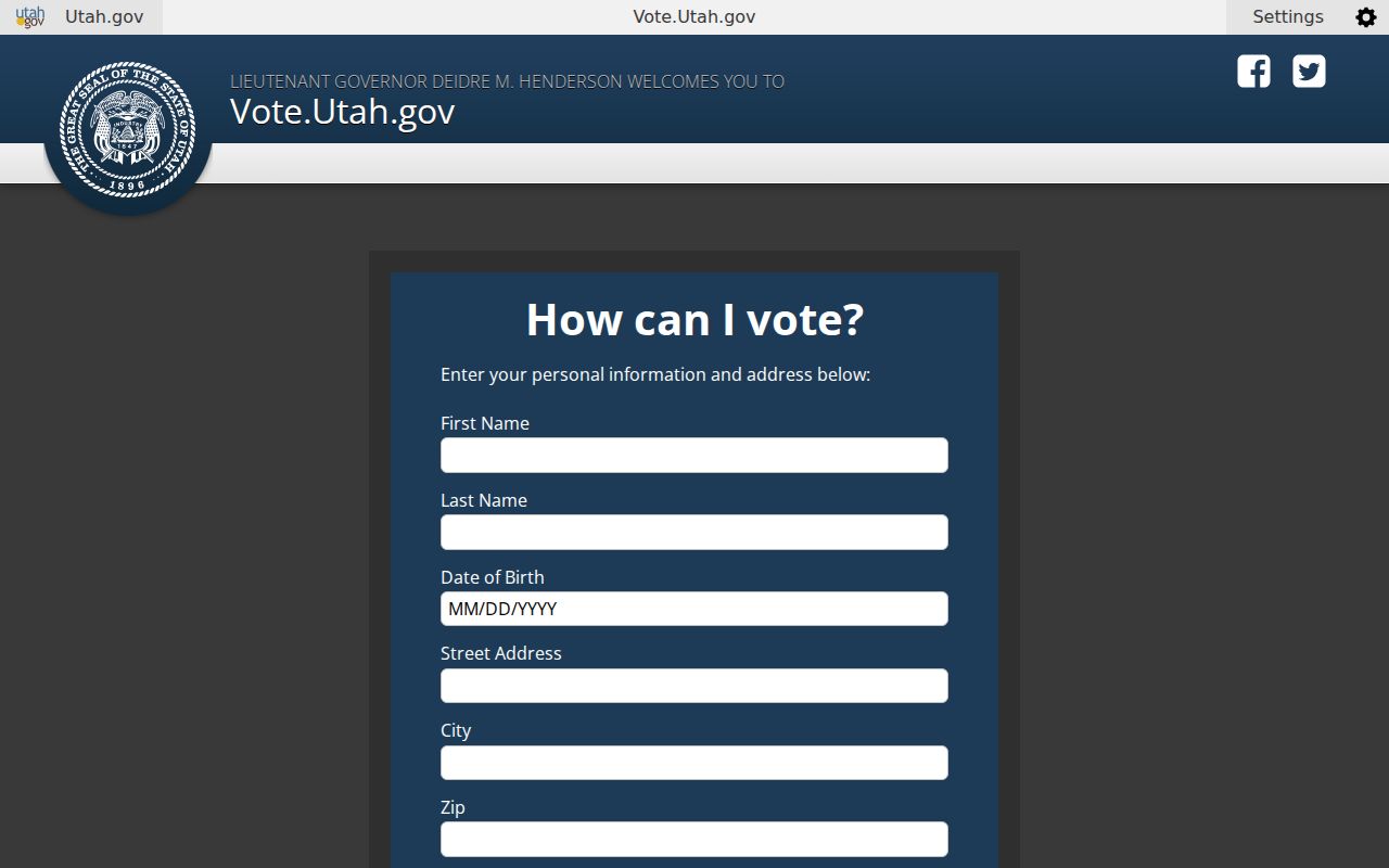 South Jordan resident lookup Utah voter search form
